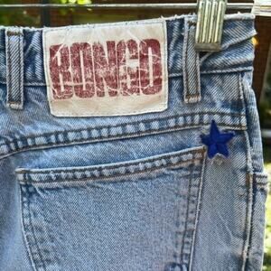 Vintage 90s Bongo Jean  Light Stone Wash Mom High Rise. Button fly 85374. 13